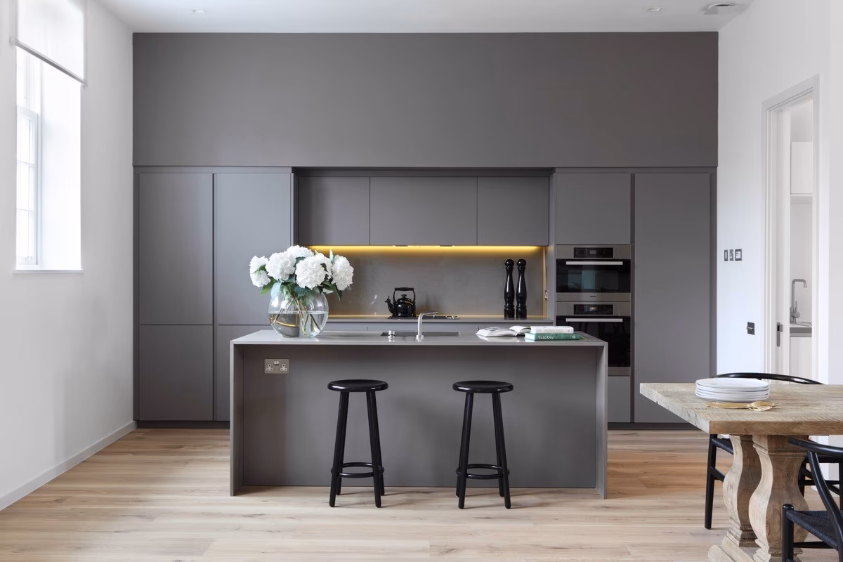 Minimalist Gri Mutfak Dolabı - Ankara